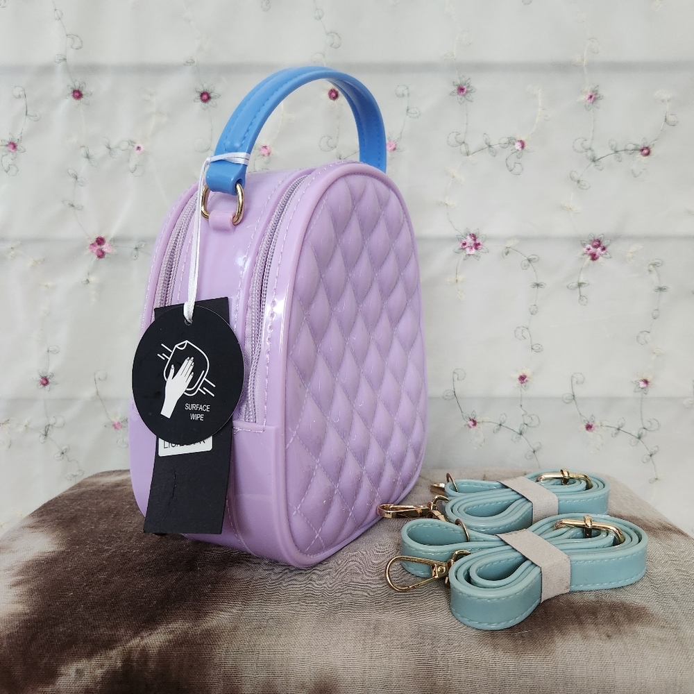 Quilted Jelly Mini Convertible Bowler Bag / Backpack - Picture 3 of 8